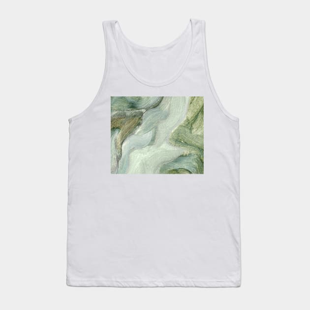 Mint Green Abstract Art Tank Top by Go Abstract Art